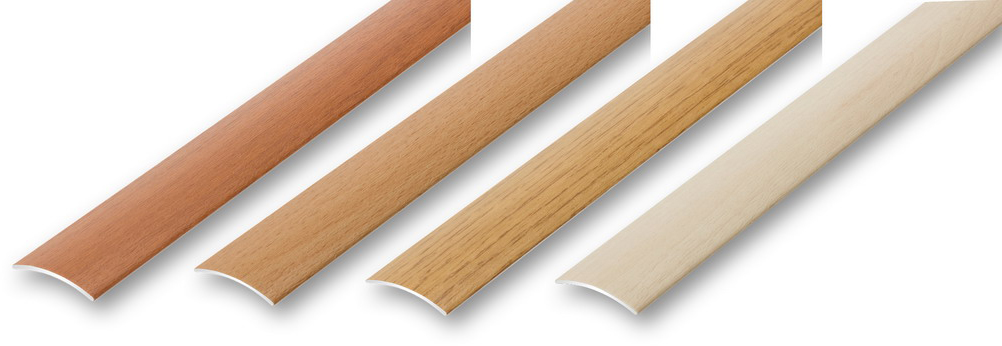 30mm Aluminium Übergangsprofil glatt gewölbt selbstklebend